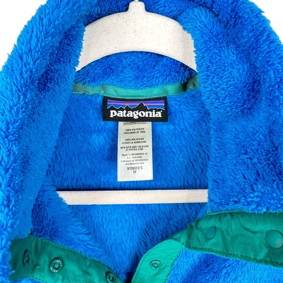 Patagonia Re-Tool Snap-T Pullover Jacket Fleece Larimar Blue Green Medium - Picture 9 of 13